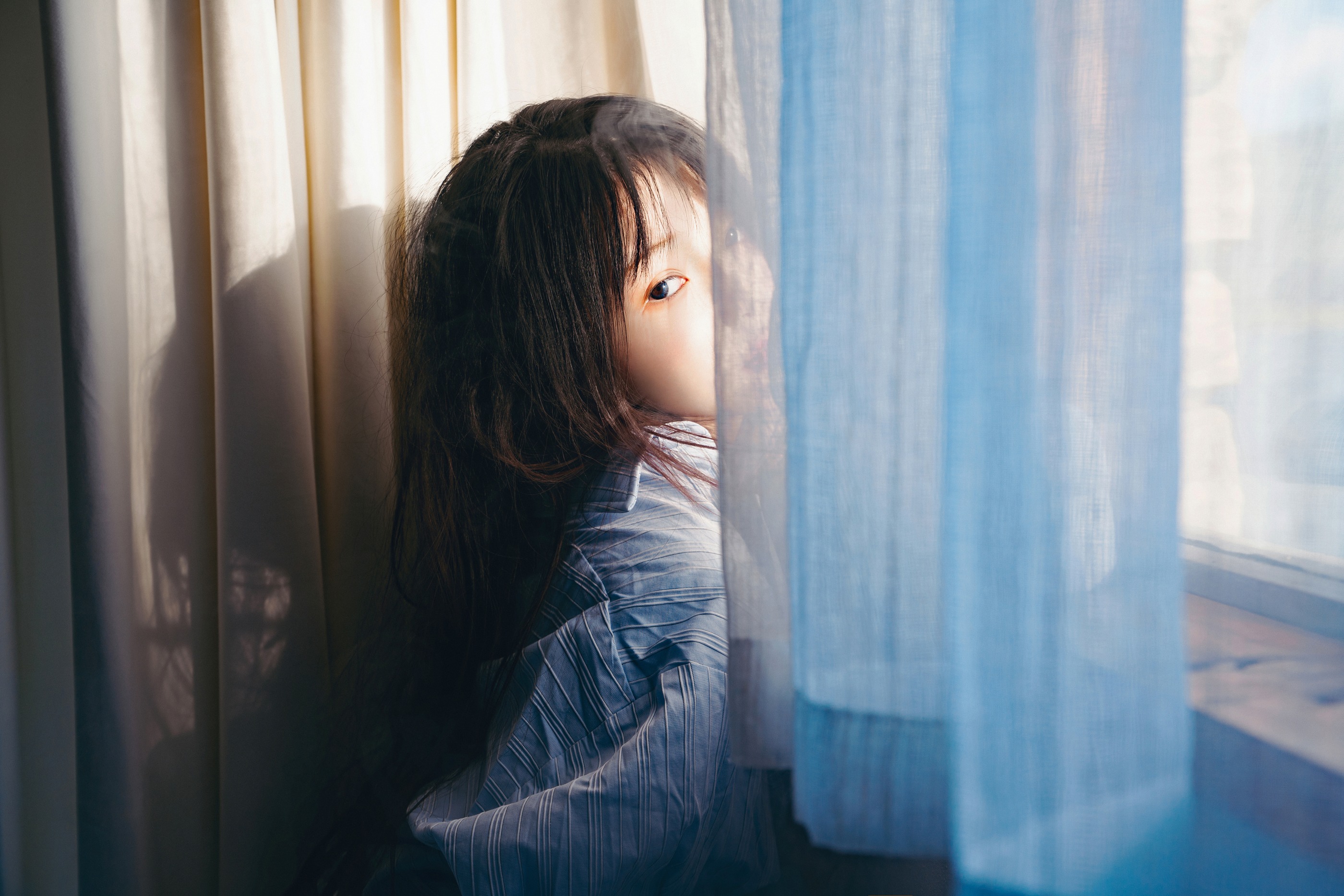 图片[1]-桜桃喵 – NO.163 蓝衬衫[44P]-XikXak